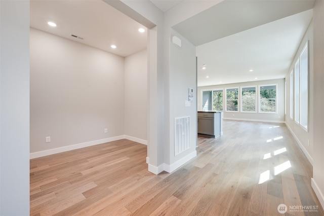 21725 SE 292 Nd Pl, Black Diamond, WA 98010 - empty room with light wood-style flooring and recessed lighting
