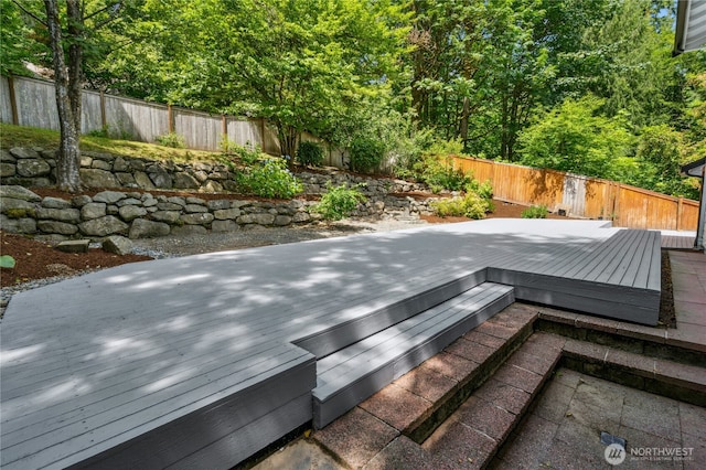 17519 33rd Ave NE, Lake Forest Park, WA 98155 - wooden deck featuring a fenced backyard