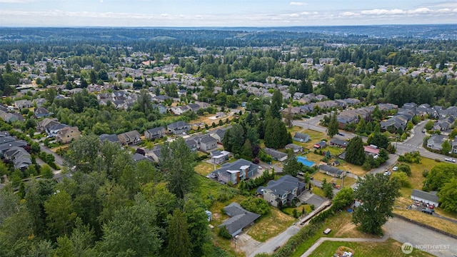 5735 NE 8th St, Renton, WA 98059 - aerial view of property and surrounding area featuring nearby suburban area