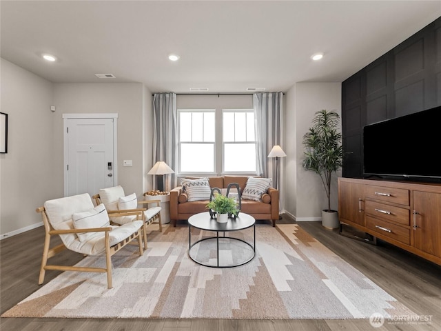 14829 203rd Avenue Ct E Unit 648, Bonney Lake, WA 98391 - living area with wood finished floors and recessed lighting