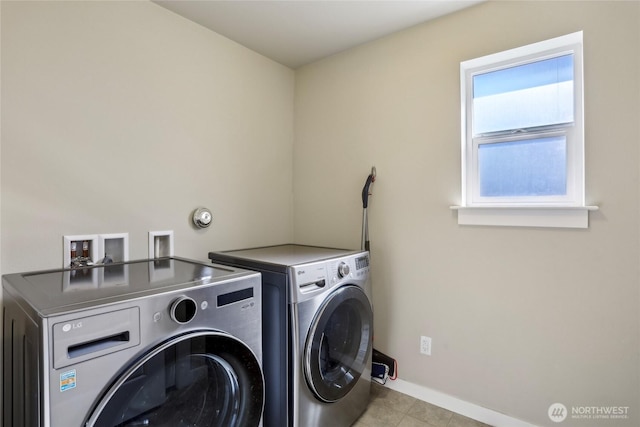 13218 106th Pl NE, Kirkland, WA 98034 - laundry room with washer and dryer and tile patterned floors
