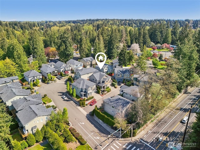 13218 106th Pl NE, Kirkland, WA 98034 - aerial view of residential area featuring a forest
