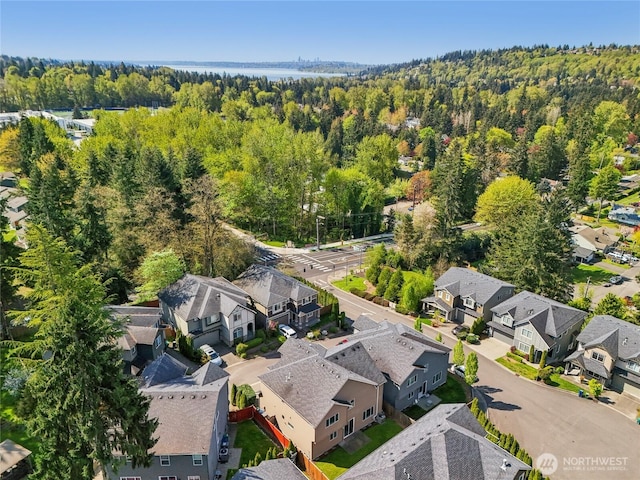 13218 106th Pl NE, Kirkland, WA 98034 - aerial view of residential area featuring a forest