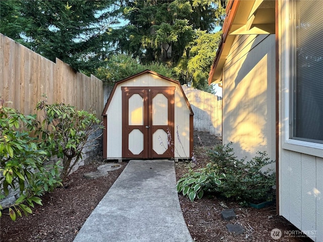 9238 Classic Dr NE, Lacey, WA 98516 - view of shed featuring a fenced backyard