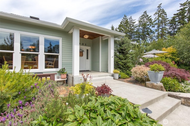1901 W Hamilton Way, Port Angeles, WA 98363 - view of exterior entry with a porch