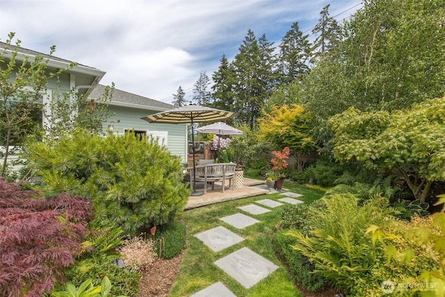 1901 W Hamilton Way, Port Angeles, WA 98363 - view of yard with a patio