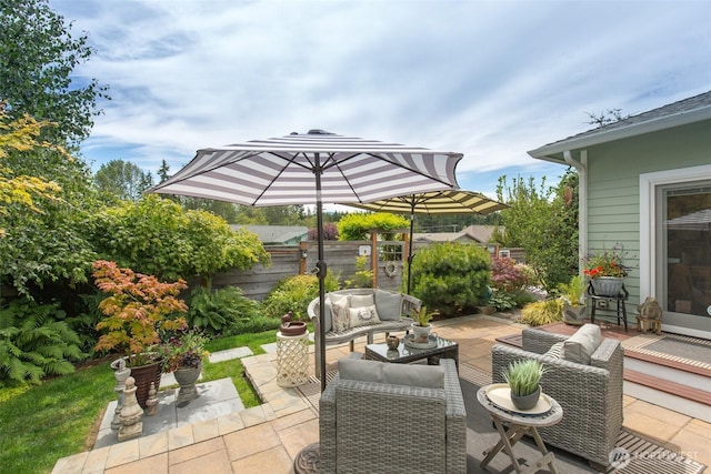 1901 W Hamilton Way, Port Angeles, WA 98363 - view of patio / terrace with an outdoor living space