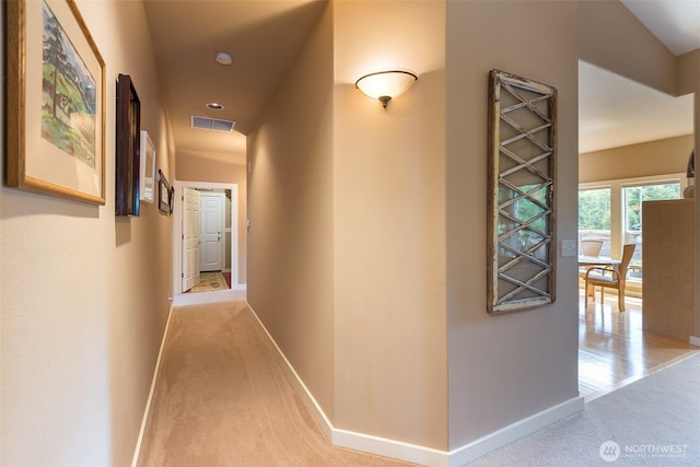 1901 W Hamilton Way, Port Angeles, WA 98363 - hallway featuring light carpet and baseboards