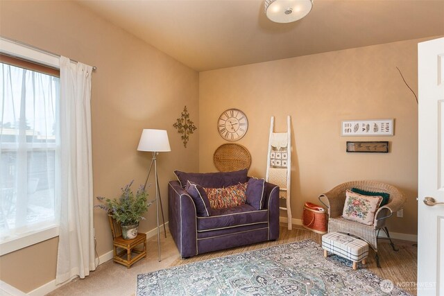 1901 W Hamilton Way, Port Angeles, WA 98363 - living area featuring baseboards and light carpet