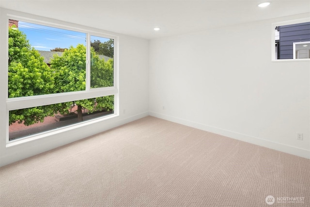727 18th Ave, Seattle, WA 98122 - carpeted spare room with recessed lighting and baseboards