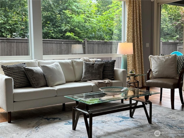 16486 SE 46th Ct, Bellevue, WA 98006 - living room with wood finished floors