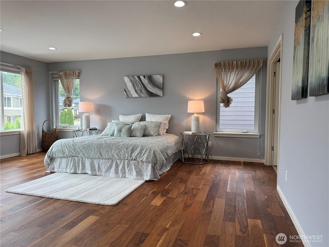 16486 SE 46th Ct, Bellevue, WA 98006 - bedroom with wood finished floors and recessed lighting