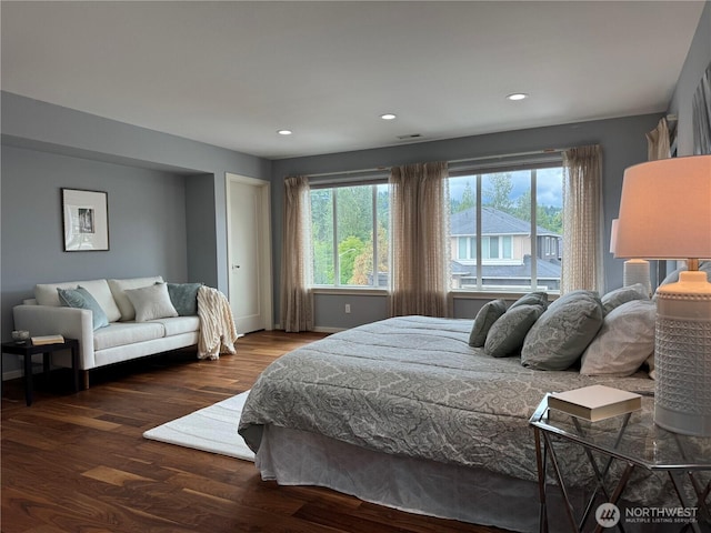 16486 SE 46th Ct, Bellevue, WA 98006 - bedroom with wood finished floors and recessed lighting