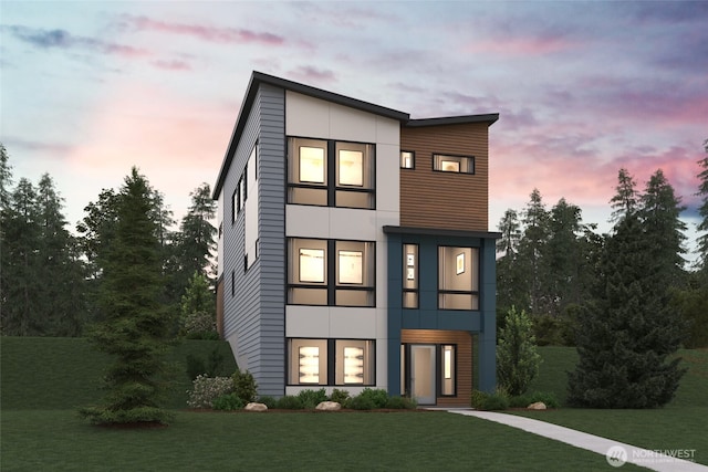 4279 Aberdeen Way NE, Renton, WA 98056 - modern home with a front lawn and stucco siding