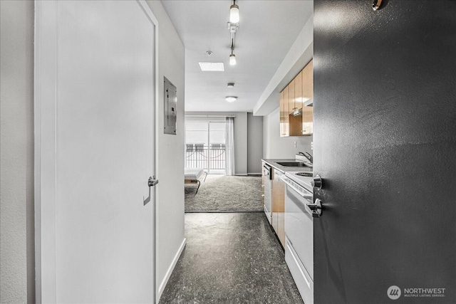 425 Vine St Unit 421, Seattle, WA 98121 - hallway featuring concrete floors and electric panel