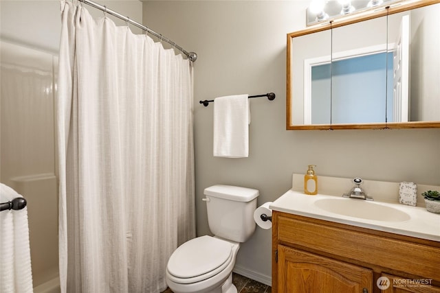 1609 Humboldt St, Bellingham, WA 98225 - bathroom with vanity and shower / bath combo with shower curtain