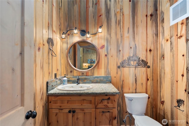 7189 Icicle Rd, Leavenworth, WA 98826 - half bath with vanity and wooden walls