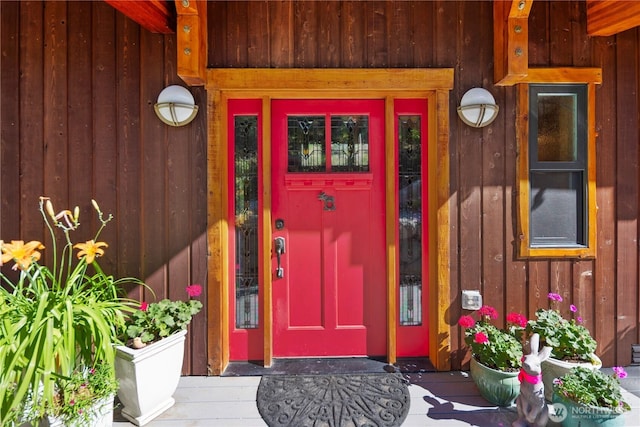 7189 Icicle Rd, Leavenworth, WA 98826 - property entrance featuring board and batten siding