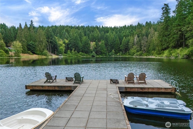 1546 Reservation Rd SE Unit 62, Olympia, WA 98513 - dock with a forest view and a water view