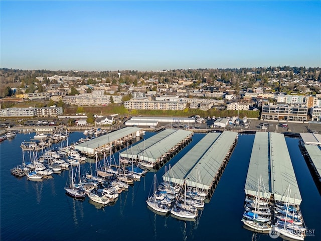 22315 6th Ave S Unit A109, Des Moines, WA 98198 - bird's eye view of numerous boat docks and a large body of water