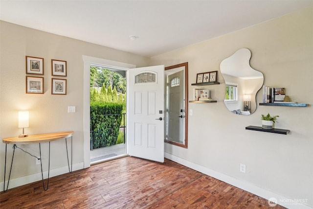 1209 Yew St, Bellingham, WA 98229 - foyer entrance with wood finished floors and baseboards