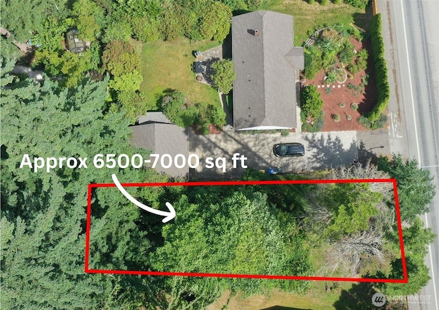 1209 Yew St, Bellingham, WA 98229 - aerial view of property's location with property boundaries highlighted