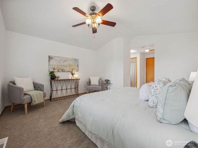36261 23rd Pl S, Federal Way, WA 98003 - carpeted bedroom featuring lofted ceiling and ceiling fan