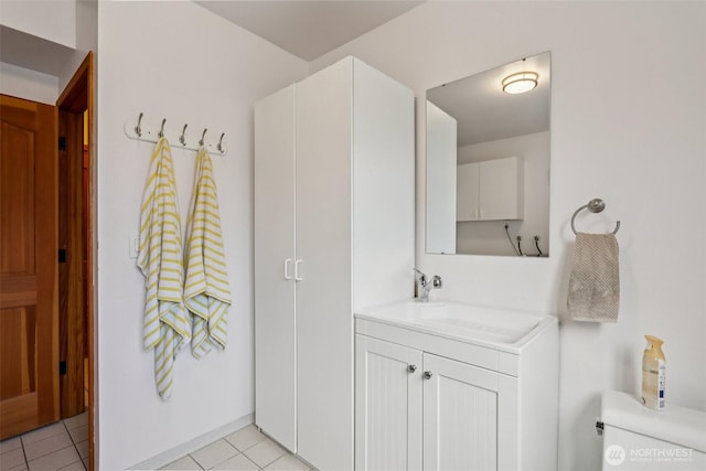 17837 Ashworth Ave N, Shoreline, WA 98133 - bathroom featuring vanity and tile patterned flooring