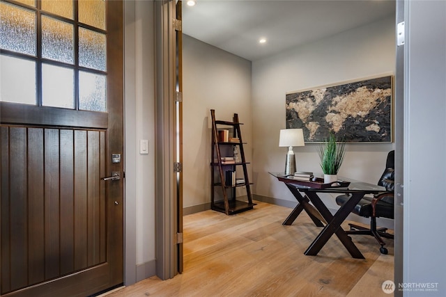 9424 Turnstone Ln Unit 29, Blaine, WA 98230 - office with light wood-style floors and recessed lighting