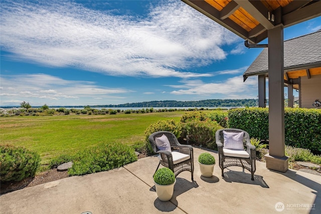9424 Turnstone Ln Unit 29, Blaine, WA 98230 - view of patio / terrace featuring a view of rural / pastoral area