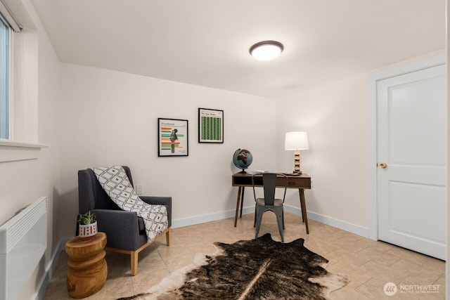 8051 30th Ave NW, Seattle, WA 98117 - office area with baseboards and tile patterned floors