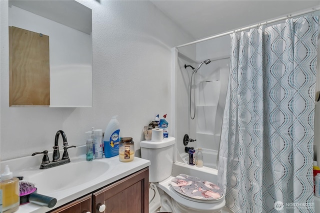 15414 121st Avenue Ct E, Puyallup, WA 98374 - bathroom with vanity and shower / bathtub combination with curtain