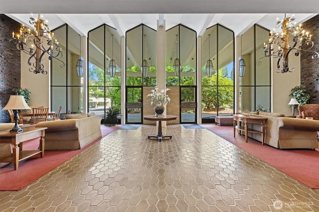 4545 Sand Point Way NE Unit 806, Seattle, WA 98105 - building lobby with a towering ceiling and expansive windows