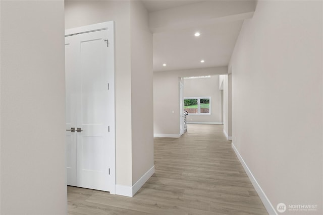 14449 133rd Pl NE, Woodinville, WA 98072 - hall with light wood-style flooring and recessed lighting