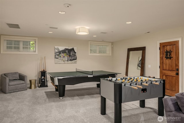 2665 Evergreen Point Rd NE, Medina, WA 98039 - recreation room with carpet and recessed lighting