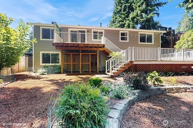 33700 33rd Pl SW, Federal Way, WA 98023 - rear view of house with stairs and a deck