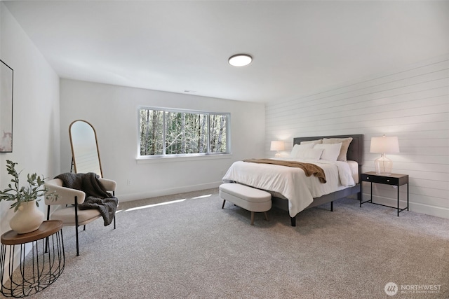16806 62nd St SE, Snohomish, WA 98290 - bedroom featuring carpet flooring and wood walls