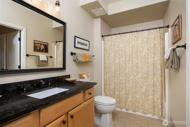516 Darby Dr Unit 207, Bellingham, WA 98226 - bathroom with tile patterned floors, vanity, and a shower with shower curtain