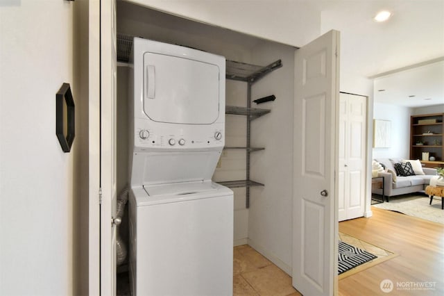 13021 SE 38th St Unit J8, Bellevue, WA 98006 - laundry room with estacked washer and dryer