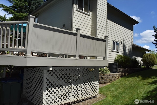 1017 Kelley Ridge Ct, Bellingham, WA 98229 - view of home's exterior with a central air condition unit and a lawn