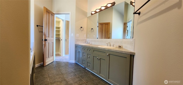 1936 Summit Lake Shore Rd NW, Olympia, WA 98502 - full bath featuring double vanity and tile patterned floors