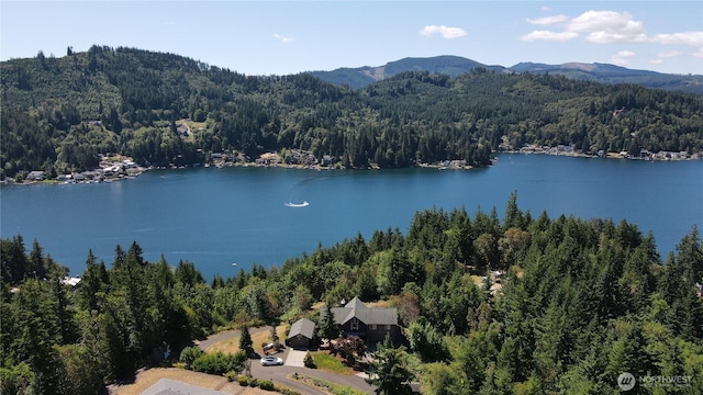 1936 Summit Lake Shore Rd NW, Olympia, WA 98502 - bird's eye view of a forest and a water and mountain view