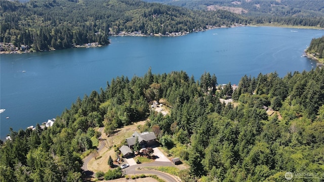 1936 Summit Lake Shore Rd NW, Olympia, WA 98502 - aerial view of property's location with a heavily wooded area and a nearby body of water