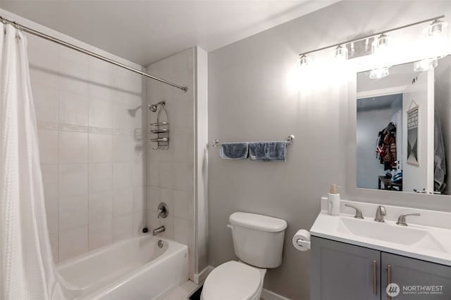 321 10th Ave S Unit 618, Seattle, WA 98104 - bathroom with shower / bath combo with shower curtain and vanity
