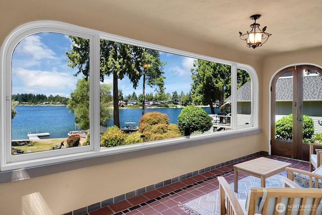 19453 Military Rd S, Seatac, WA 98188 - sunroom with a water view and french doors
