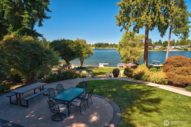 19453 Military Rd S, Seatac, WA 98188 - view of patio with a water view and outdoor dining area
