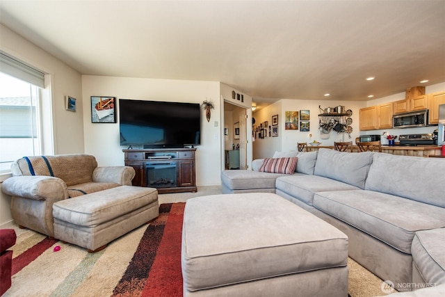 70 Onyx Ln, Sequim, WA 98382 - living area featuring recessed lighting and light carpet