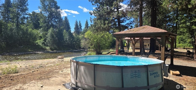 67 Northcott Rd, Winthrop, WA 98862 - swimming pool featuring a gazebo and a water view