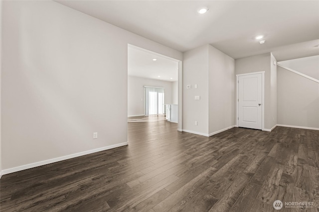 3913 23rd Ave NE Unit 97, Olympia, WA 98516 - empty room with dark wood-style flooring and recessed lighting