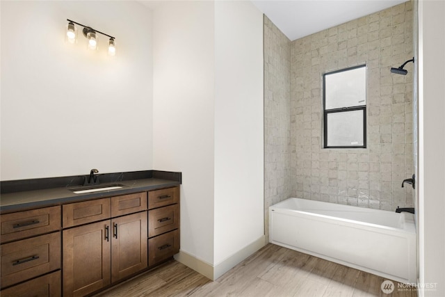 1450 Nelson Siding, Cle Elum, WA 98922 - full bath with vanity, wood finished floors, and  shower combination
